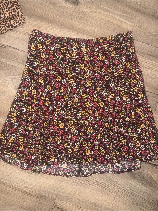 Reformation Dresses & Skirts - Reformation Floral Mini Skirt in Black with Pink & Yellow Blooms
